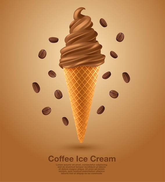 Кофейное мороженое Soft Serve
