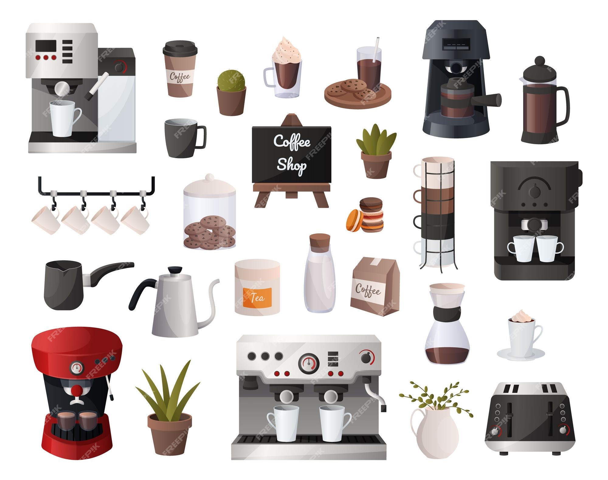 https://img.freepik.com/premium-vector/coffee-supplies-cartoon-cafe-equipment-espresso-machine-tools-alternative-drink-caffeine-preparing-cups-metal-kettles-packages-tea-cookies-vector-cafeteria-set_176516-4424.jpg?w=2000