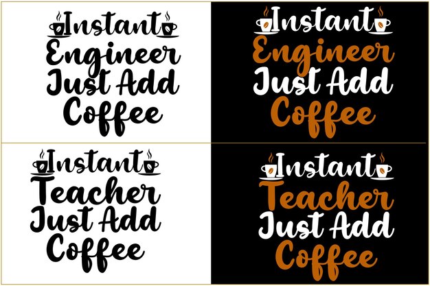 coffee SVG bundle or coffee typography t shirt design