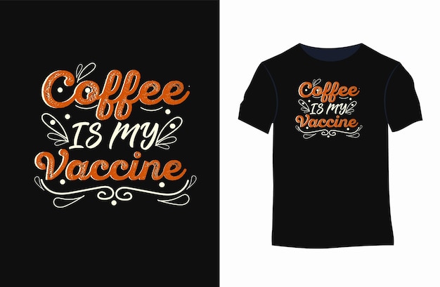 Кофейная футболка или кофейные цитаты Типография Дизайн футболки