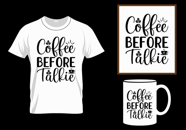 Coffee t-shirt design, SVG, lettering quote of coffee with a sketch, cafe chalkboard design template