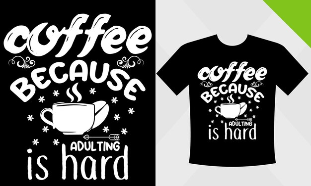 File eps del modello di progettazione della maglietta del caffè per il vettore del caffè