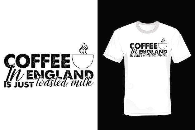 T-shirt da caffè design tipografia vintage