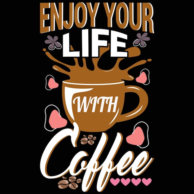 Coffee t-shirt design vector template