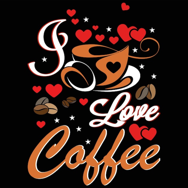 Coffee t-shirt design vector template