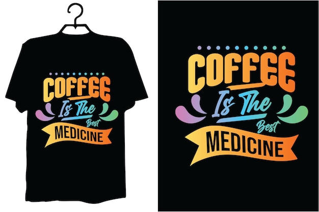 커피 티셔츠 디자인 매체