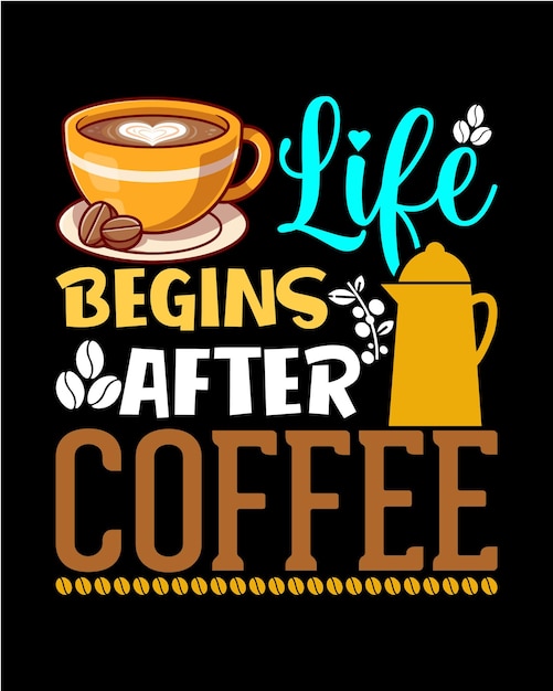 Vector coffee t-shirt design