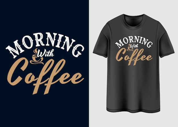 Vettore t-shirt da caffè design