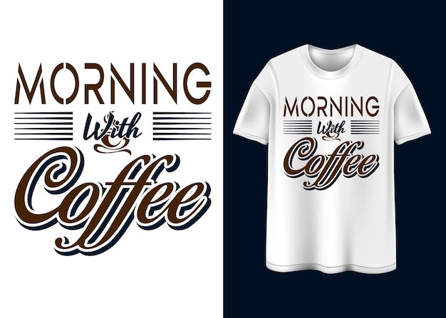 Vettore t-shirt da caffè design