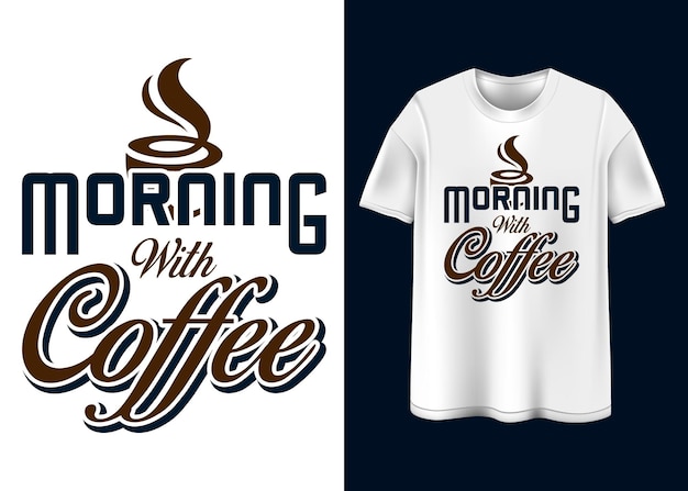 Vettore t-shirt da caffè design