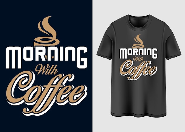 Vettore t-shirt da caffè design