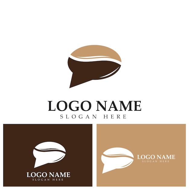 Coffee talk logo vector icon illustration