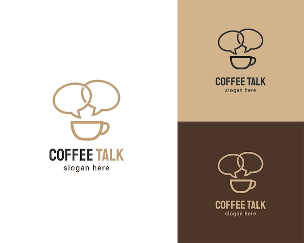 Coffee talk logo vector