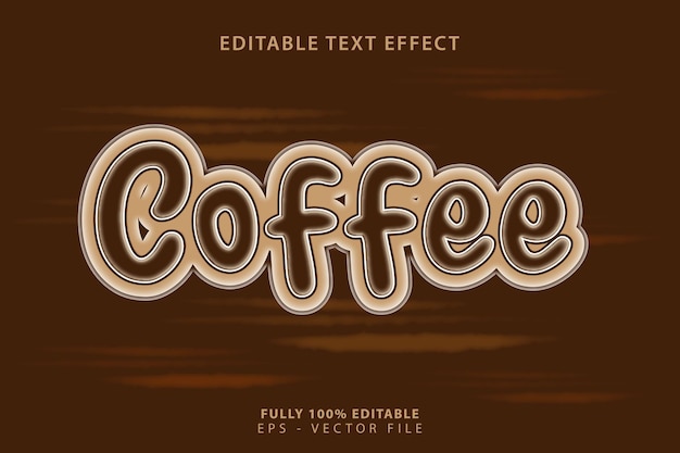 Vector coffee text effect