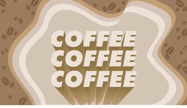 Vector coffee text