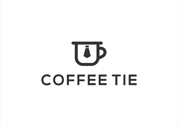 Coffee tie logo design concept