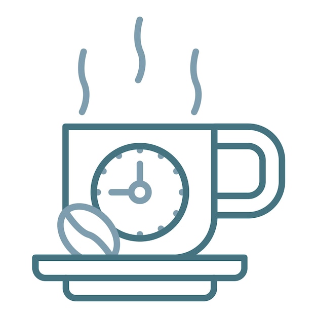 コーヒータイム フラット イラスト