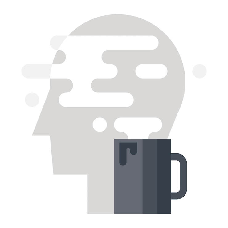Vector coffee time flat web icon concept