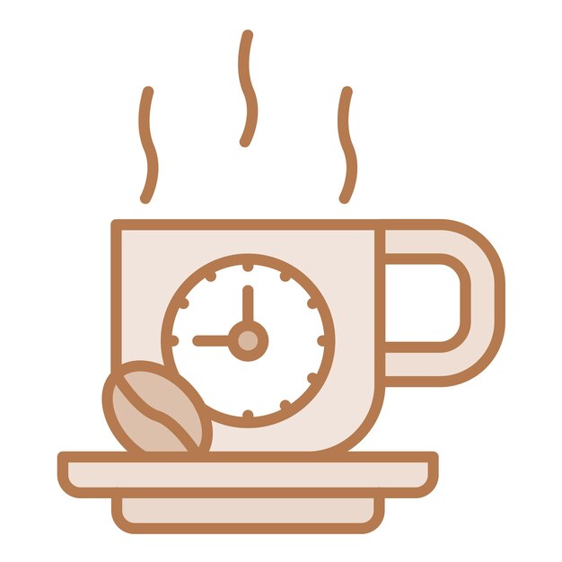 Coffee Time icon vector image Can be used for Time and Date