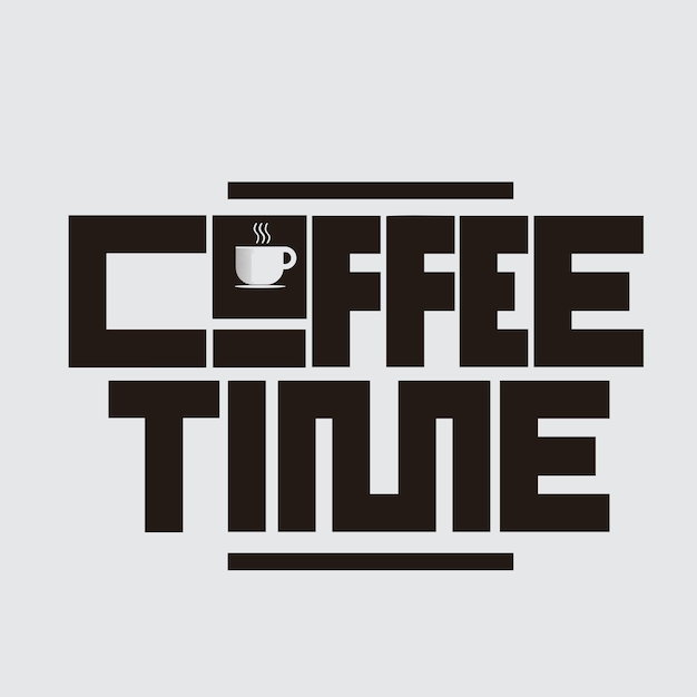 Coffee time lettering concept design