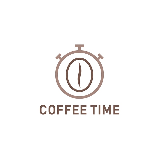 Design del logo caffè e tempo