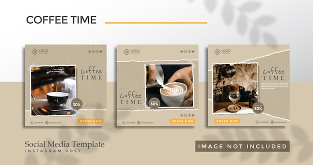 Coffee time social media template