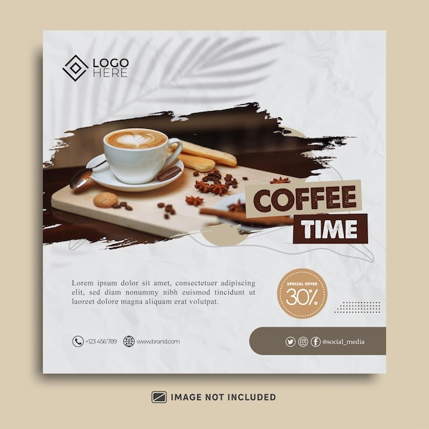 Coffee time social media template