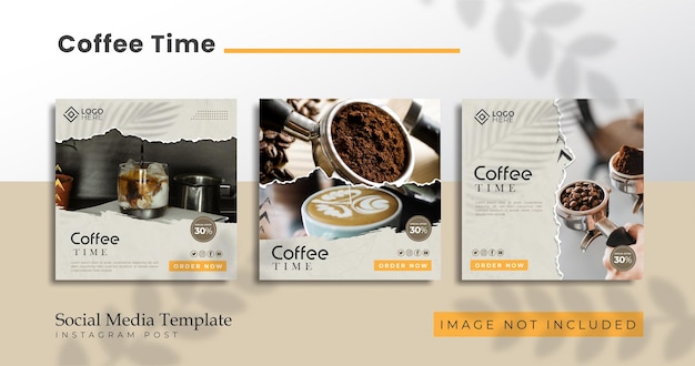 Coffee time social media template