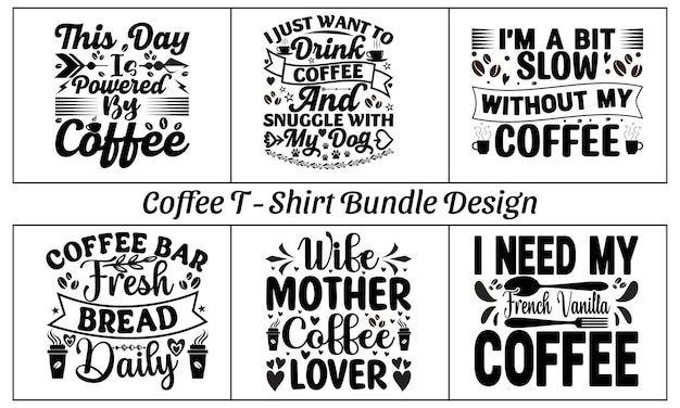 Coffee TShirt Bundle Design