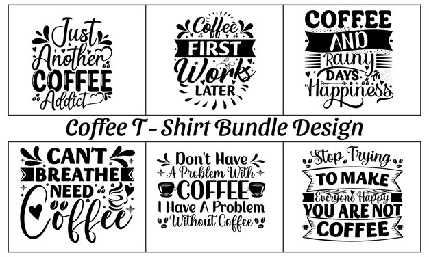 Coffee TShirt Bundle Design