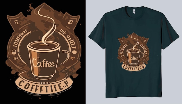 Вектор Кофейная рубашка дизайн наружная иллюстрация любитель кофе