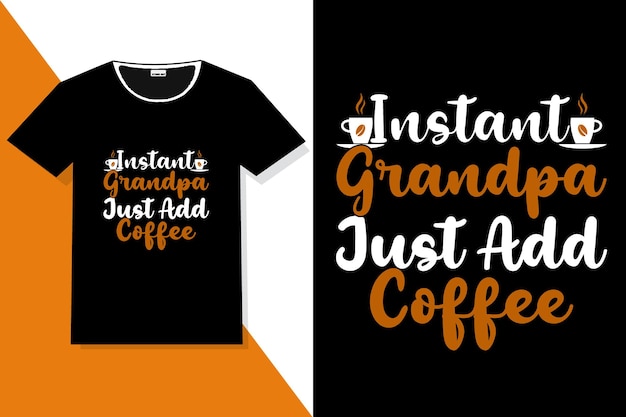 T-shirt con tipografia del caffè o t-shirt con citazioni di motivazione del caffè alla moda