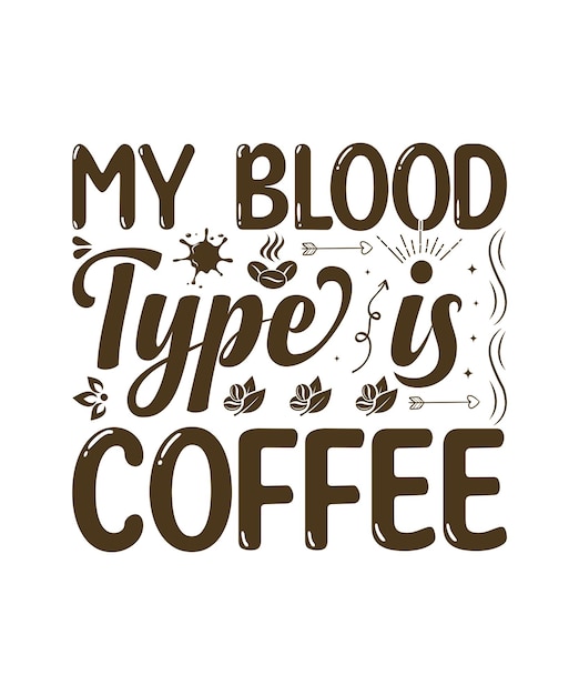 coffee typography t shirt design vector svg