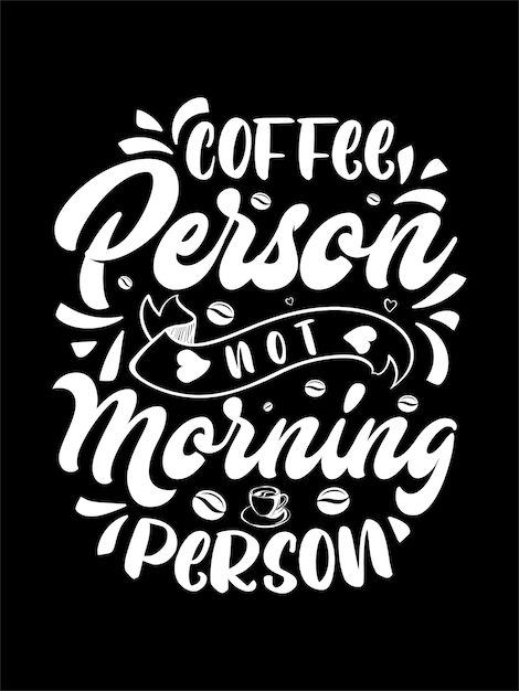 Coffee typography t shirt design vector