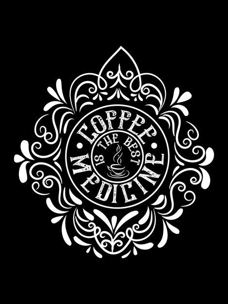 Coffee typography t shirt design vector