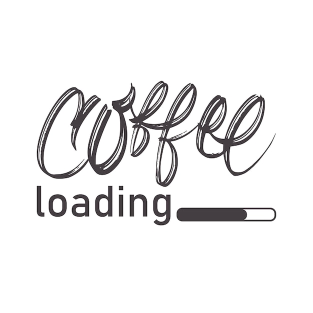 Disegno della maglietta di tipografia del caffè