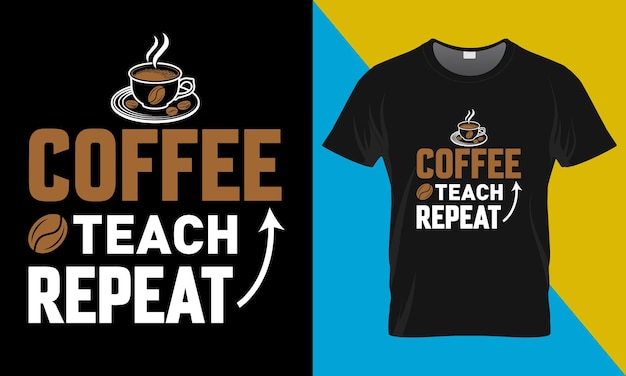 コーヒータイポグラフィTシャツのデザイン