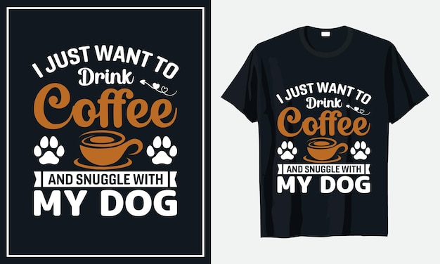 Coffee typography tshirt design Premium Vector