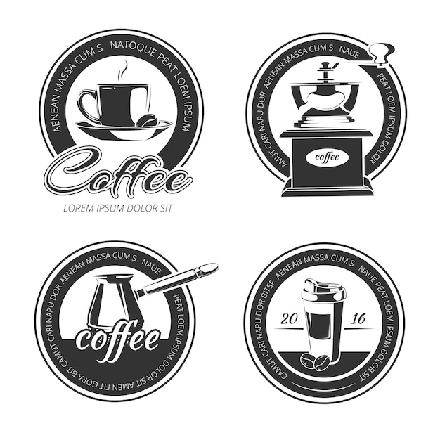 Coffee vector set of badges