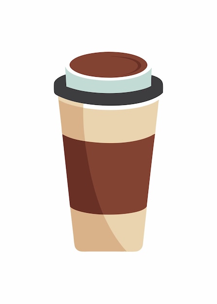 白い背景のコーヒーベクトル