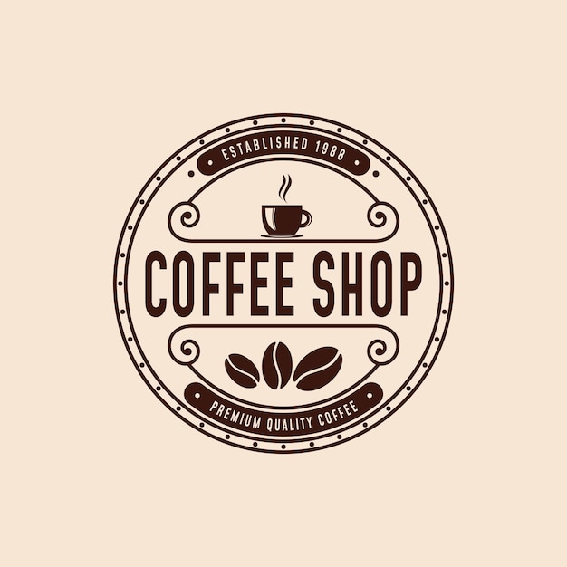 Vector coffee vintage logo design isnpiration for coffee shop