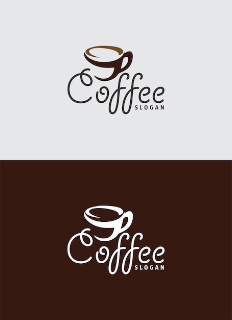 Vettore design del logo vintage del caffè