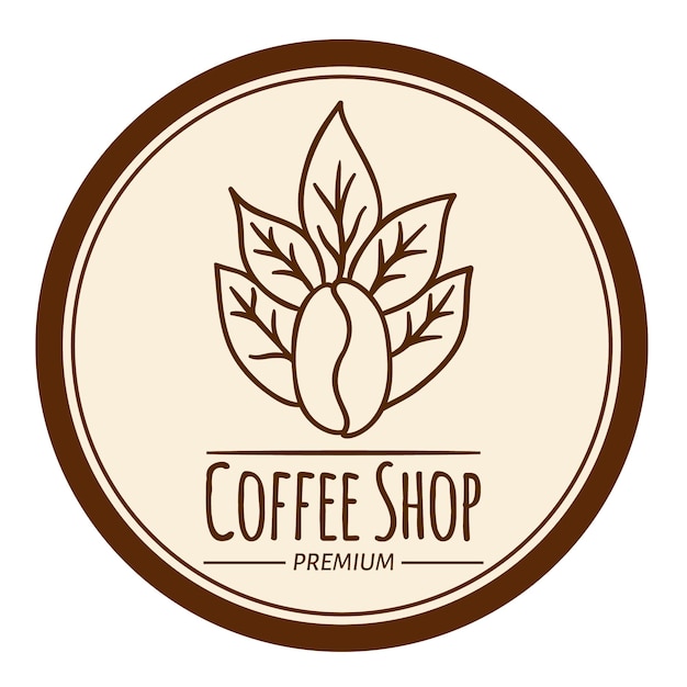 Coffeeshop-badge premium met de hand getekend