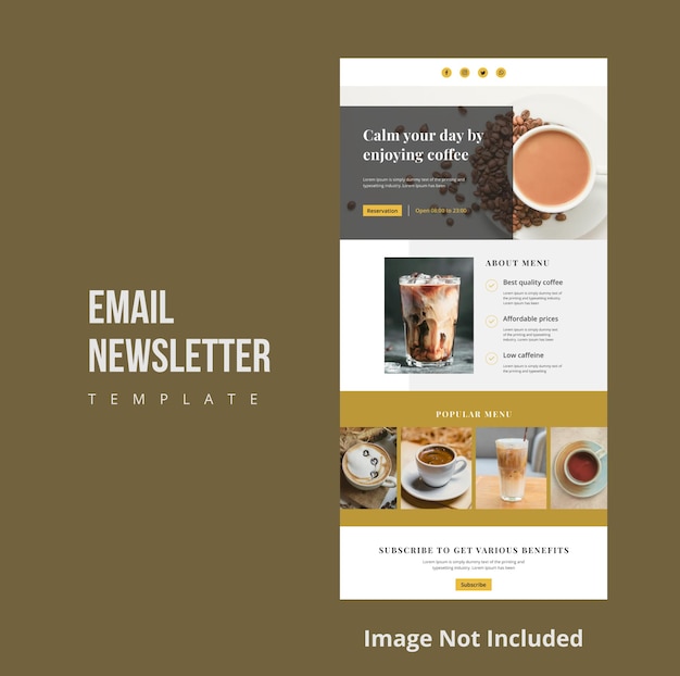 Coffeeshop Campaign Email Newsletter Template