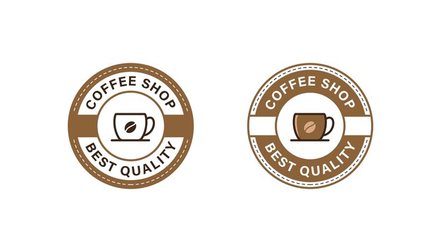 Vector coffeeshop logo badge stempel vector