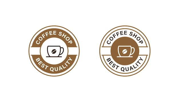 Coffeeshop logo badge stempel vector