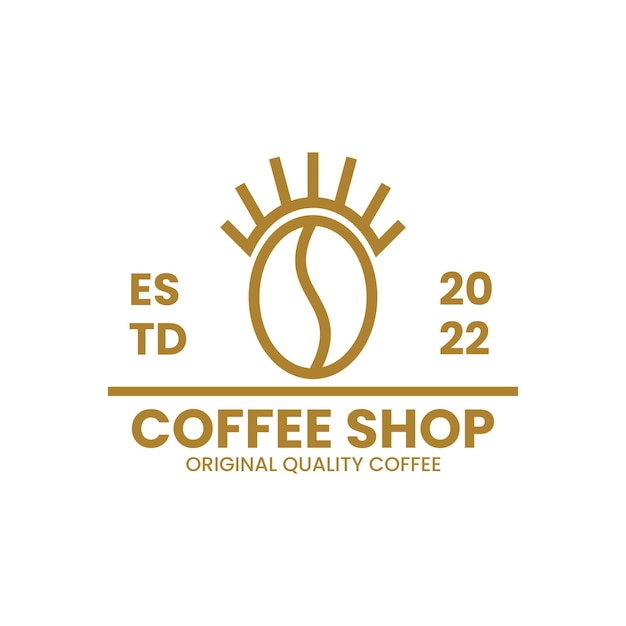 coffeeshop-logo eenvoudig minimalistisch en klassiek