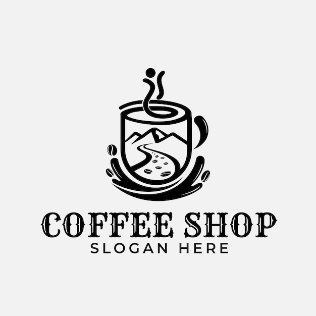 Coffeeshop logo inspiratie voor poster