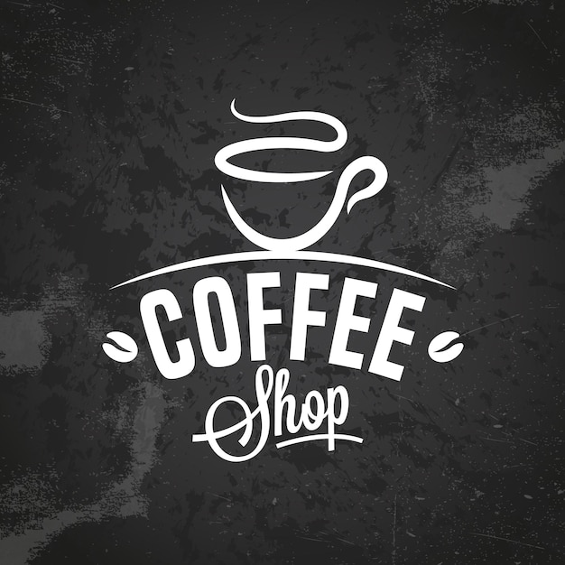 Coffeeshop logo label badge retro poster