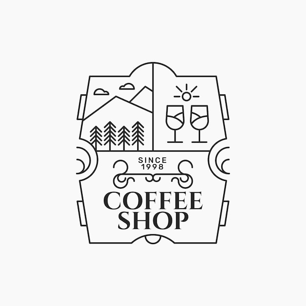 coffeeshop-logo met avontuurconcept